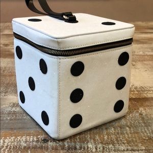kate spade rare sparkly dice zip-around wristlet